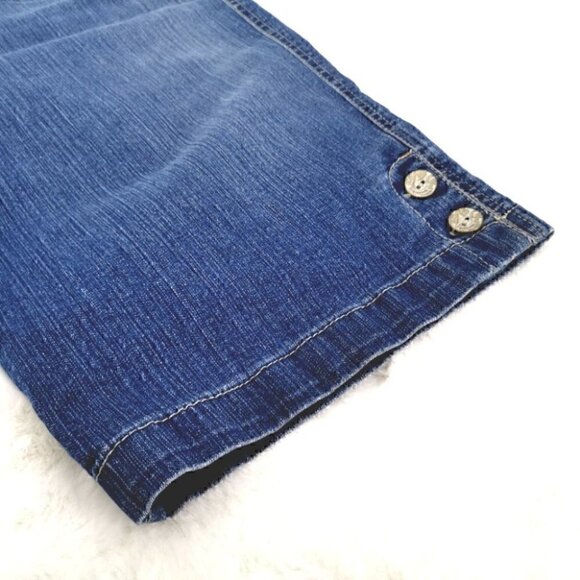 Gloria Vanderbilt Women's Blue Capris High Rise - Picture 6 of 12